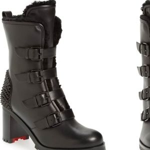Glorymount studded buckle boot christian louboutin
